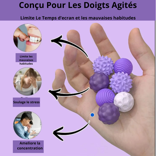 Boules sensorielles magnétiques en silicone pour enfant TDAH