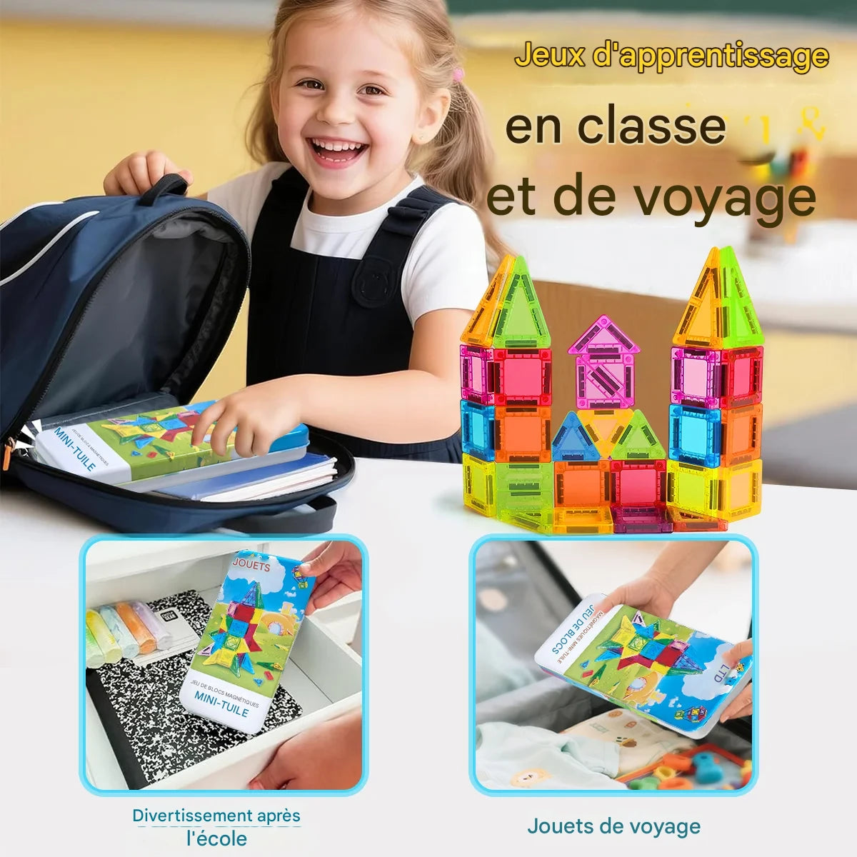 Blocs Magnétiques Éducatifs TDAH Enfant | PetitFocus