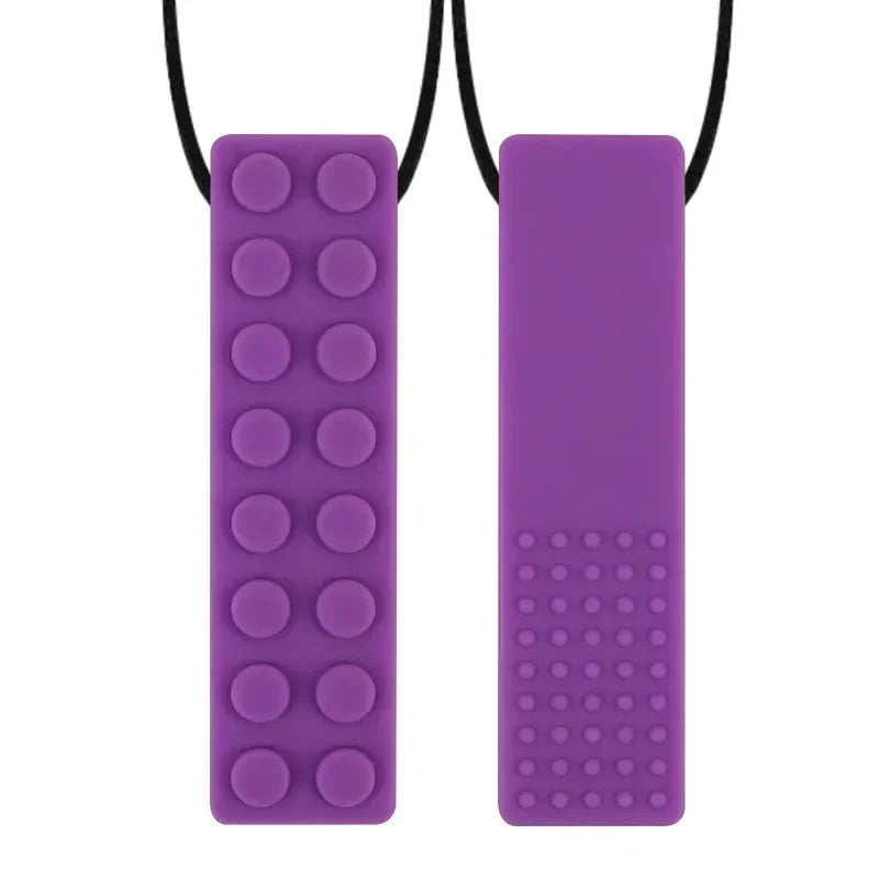 Collier mâchable sensoriel en silicone pour enfant TDAH