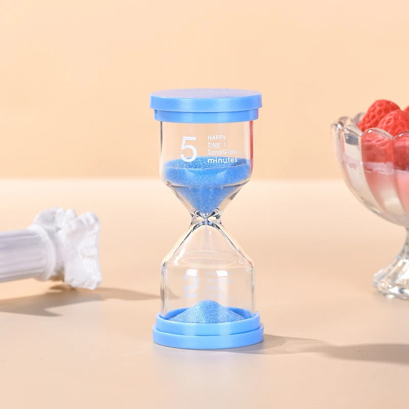 Sablier en verre coloré pour enfant anxieux