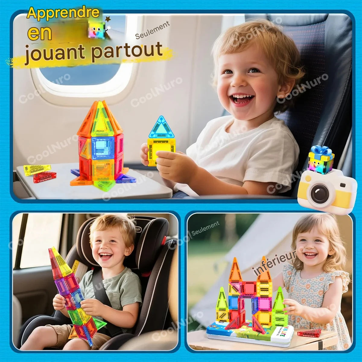 Blocs Magnétiques Éducatifs TDAH Enfant | PetitFocus